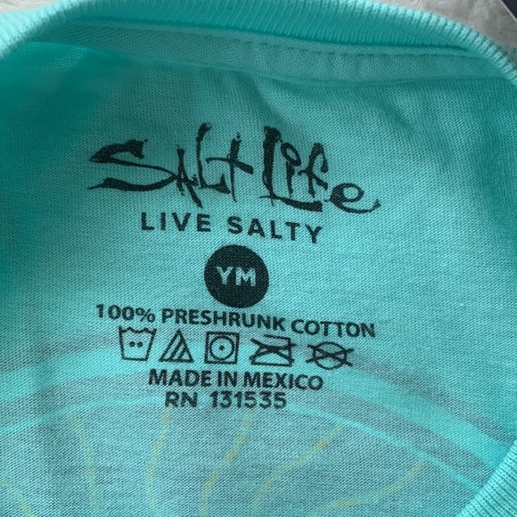 NEW Salt Life Boys Ocean Blue Logo T-Shirt Youth Medium - Picture 6 of 9